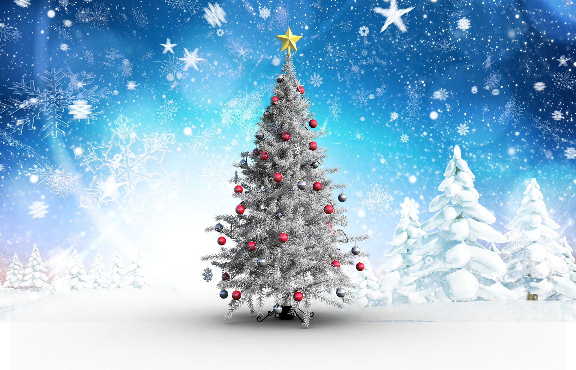 Download Christmas Tree Holiday Christmas HD Wallpaper