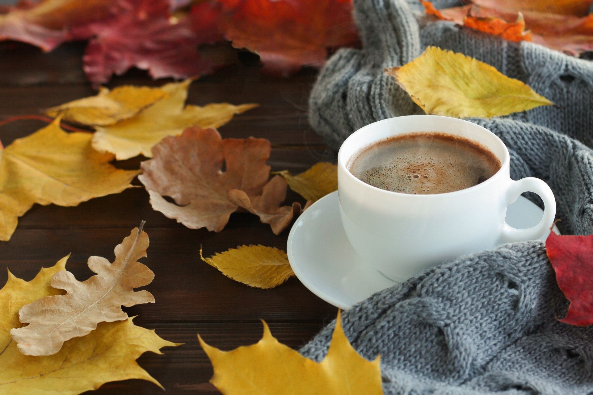 Download Still Life Drink Mug Fall Food Coffee Fall Coffee 4k Ultra HD Wallpaper