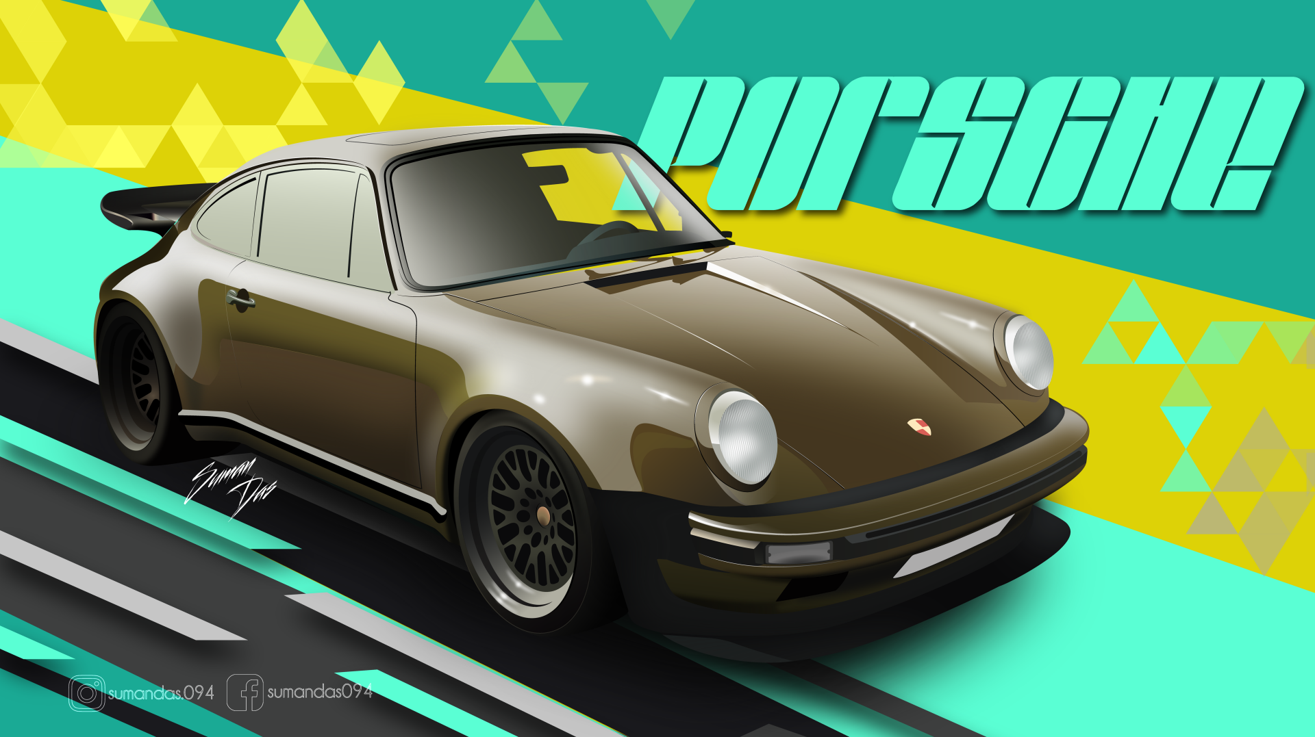 Porsche 930 illustration by suman094 by suman094