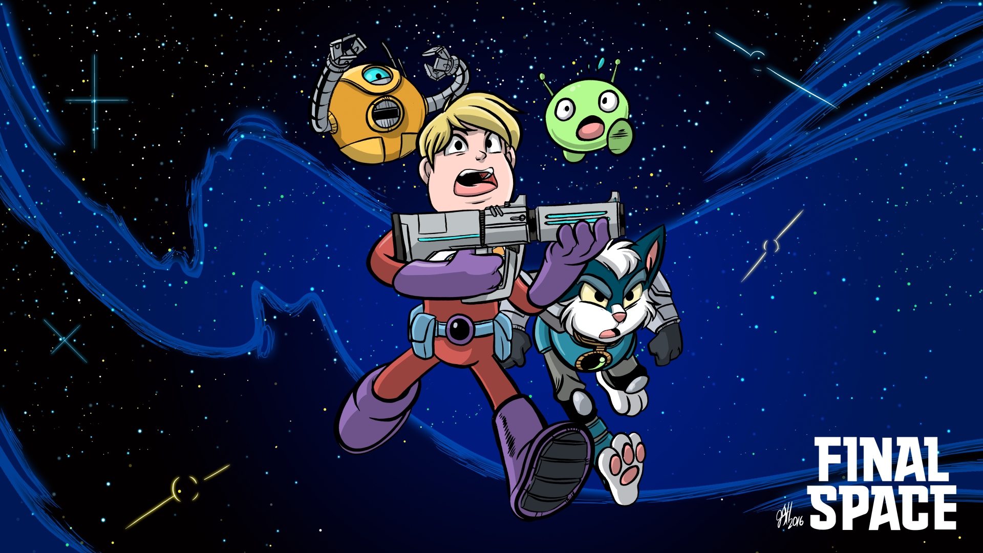 Download Robot Paw Alien KVN (Final Space) Mooncake (Final Space) Avocato (Final Space) Gary Goodspeed TV Show Final Space 4k Ultra HD Wallpaper