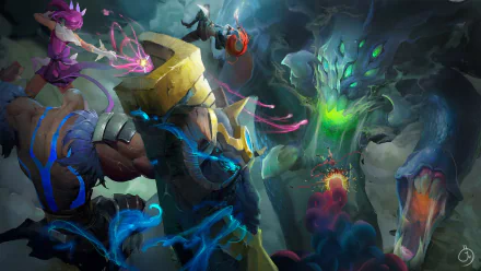 Jinx (League Of Legends) Katarina (League Of Legends) Lux (League Of Legends) Braum (League Of Legends) Baron Nashor (League of Legends) video game League Of Legends HD Desktop Wallpaper | Background Image