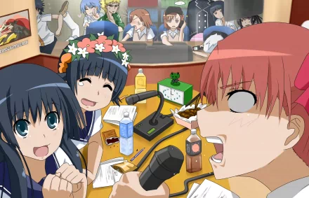 Kamijou Touma Kaori Kanzaki Kazari Uiharu Ruiko Saten Sisters (Toaru Majutsu no Index) Kuroko Shirai Mikoto Misaka Anime A Certain Scientific Railgun HD Desktop Wallpaper | Background Image