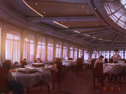people restaurant Anime Original HD Desktop Wallpaper | Background Image