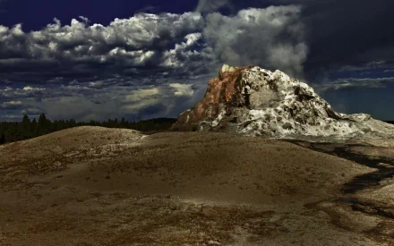 White Dome Geyser Yellowstone by dlbdata