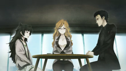 Moeka Kiryū Maho Hiyajo Rintaro Okabe Anime Steins;Gate 0 HD Desktop Wallpaper | Background Image