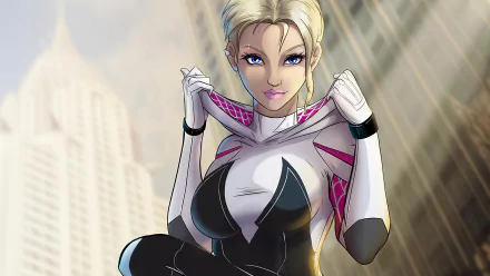 short hair blue eyes blonde DC Comics Comic Gwen Stacy HD Desktop Wallpaper | Background Image