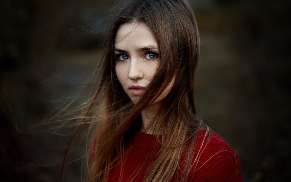 Women Model Brunette Blue Eyes HD Wallpaper | Background Image