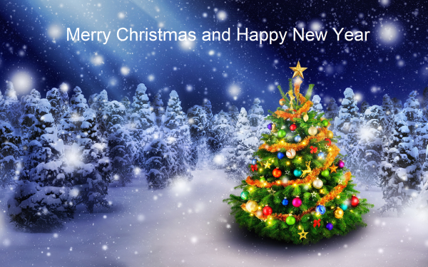 Holiday Christmas Merry Christmas Happy New Year Christmas Tree HD Wallpaper | Background Image