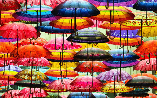  Umbrellas - Print on Canvas