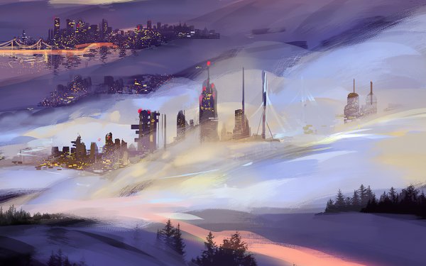 Artistic City Fog HD Wallpaper | Background Image