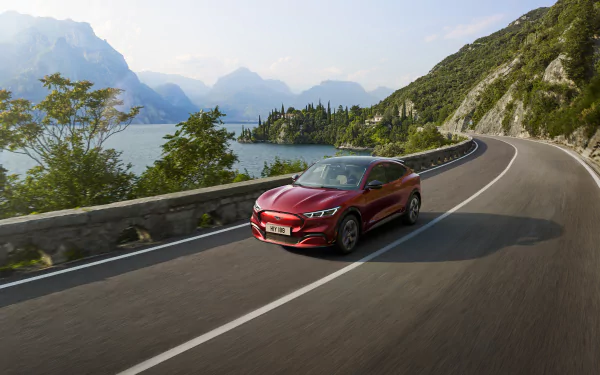 electric car SUV car Ford vehicle Ford Mustang Mach-E HD Desktop Wallpaper | Background Image