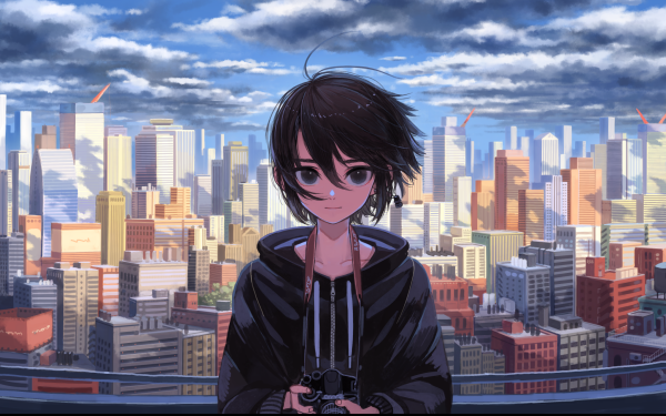 Anime Original City Camera HD Wallpaper | Background Image