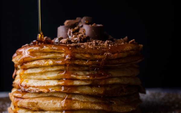 Food Pancake Honey Breakfast HD Wallpaper | Background Image