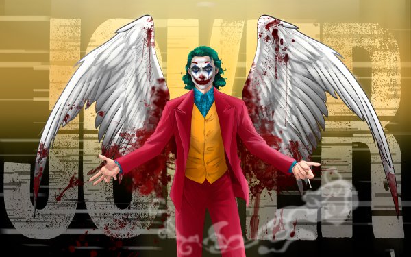 Movie Joker Joaquin Phoenix Wings Blood HD Wallpaper | Background Image