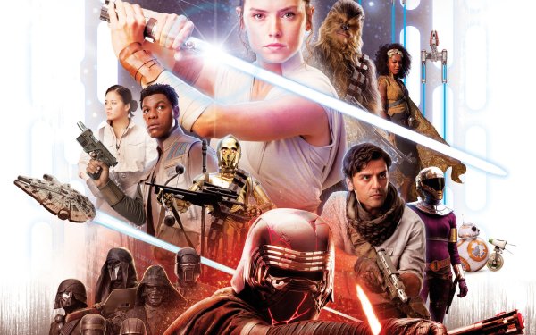 Movie Star Wars: The Rise of Skywalker Star Wars Kylo Ren Poe Dameron C-3PO Finn Rose Tico Rey Chewbacca Zorii Bliss HD Wallpaper | Background Image