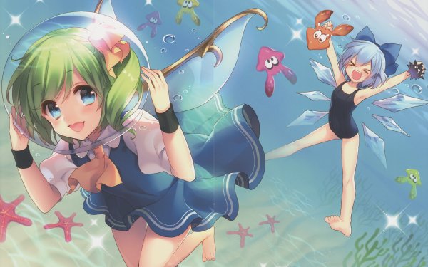 Anime Touhou Cirno Daiyousei HD Wallpaper | Background Image