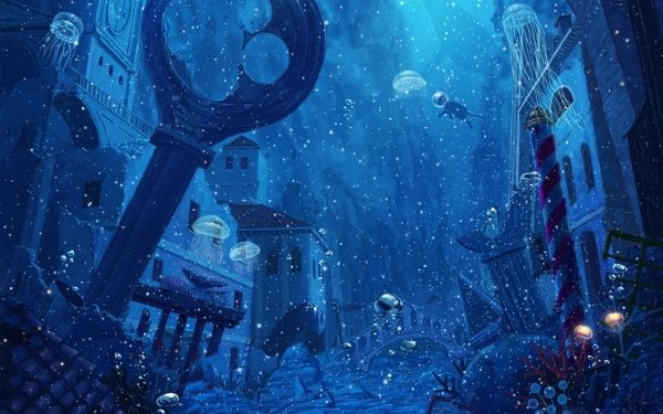 Anime Underwater HD Wallpaper | Background Image