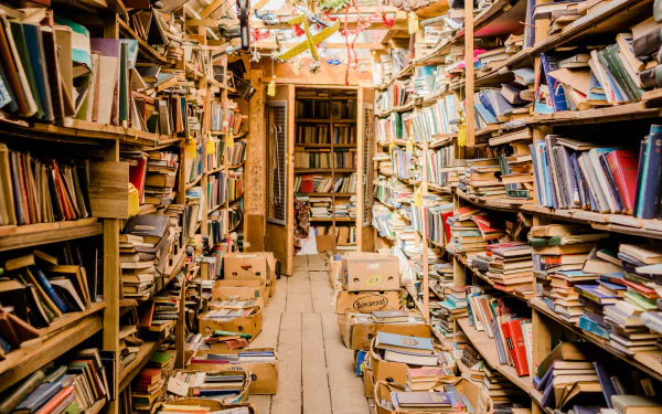 book man made library HD Desktop Wallpaper | Background Image