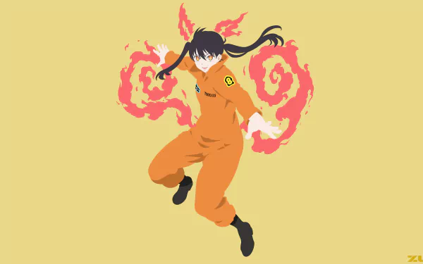 Tamaki Kotatsu Anime Fire Force HD Desktop Wallpaper | Background Image