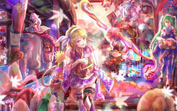 Anime Vocaloid Hatsune Miku Rin Kagamine HD Wallpaper | Background Image