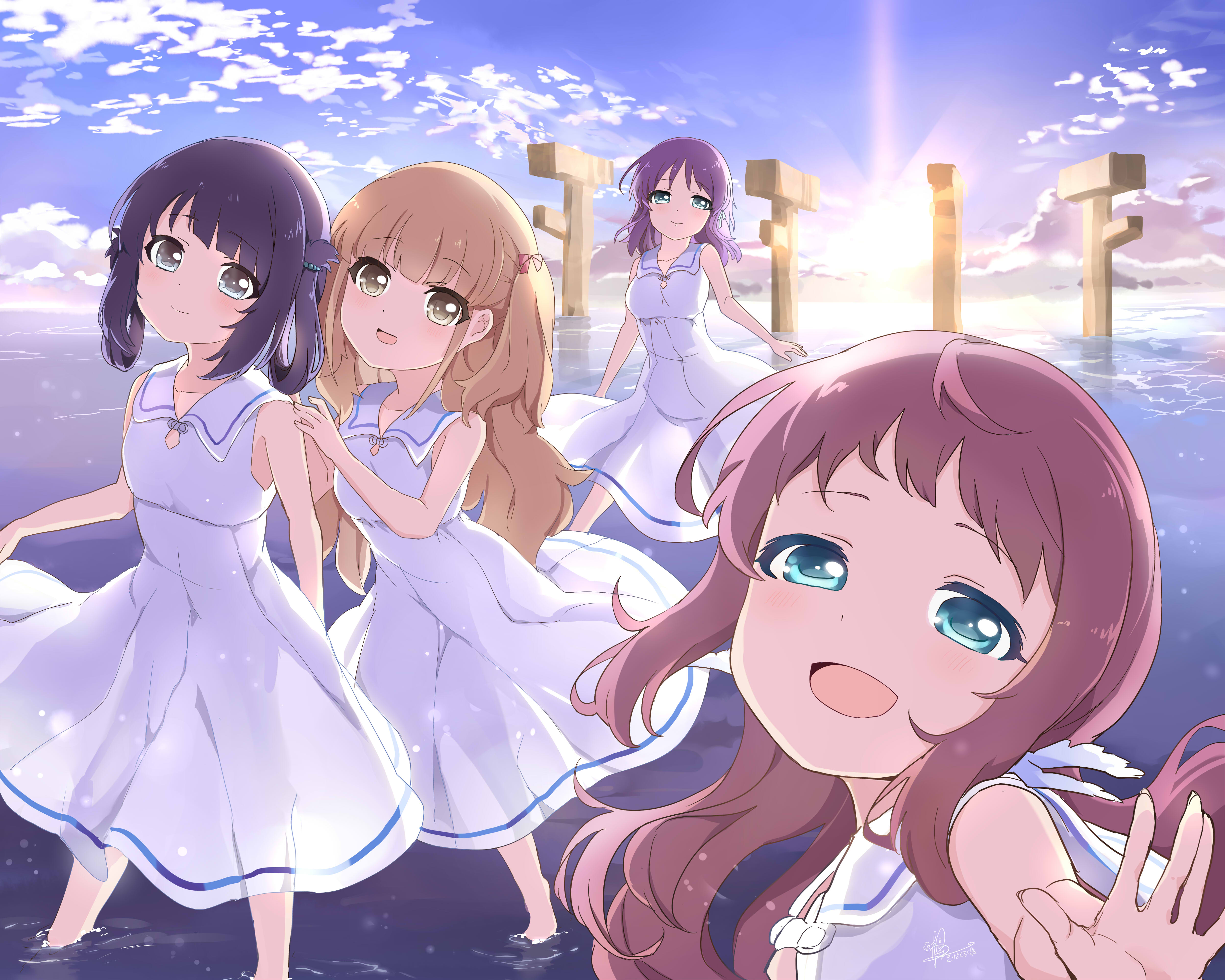 Kaname, Hikari, Manaka, Chisaki, and Tsumugu ~Nagi no Asukara