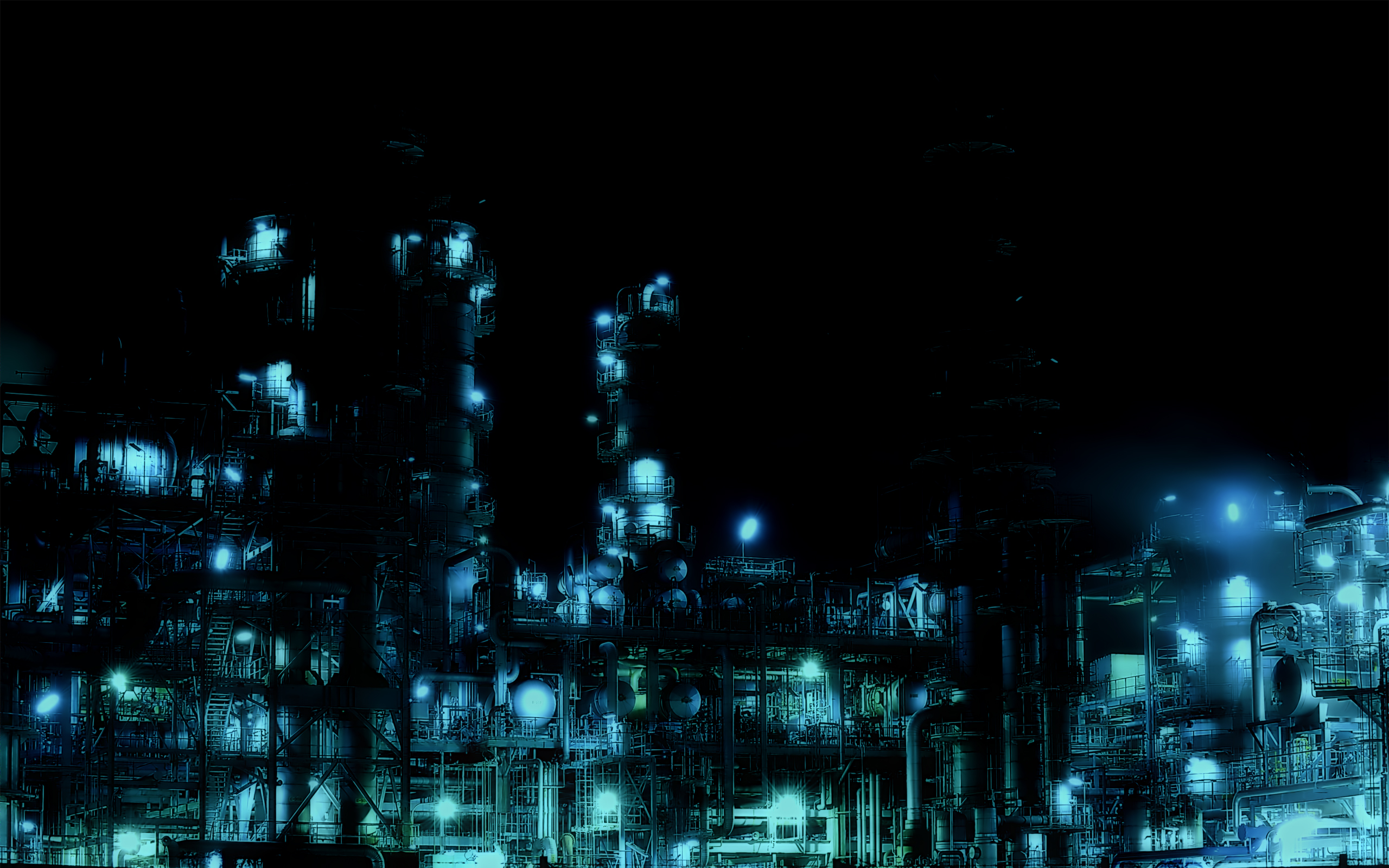 Stunning desktop wallpaper showcasing a meticulously crafted refinery.