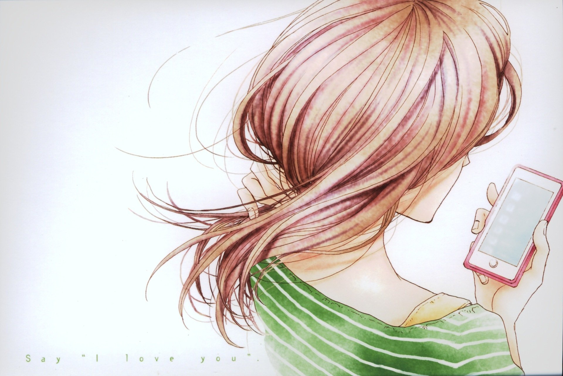 Download Megumi Kitagawa Anime Say 'I Love You' HD Wallpaper