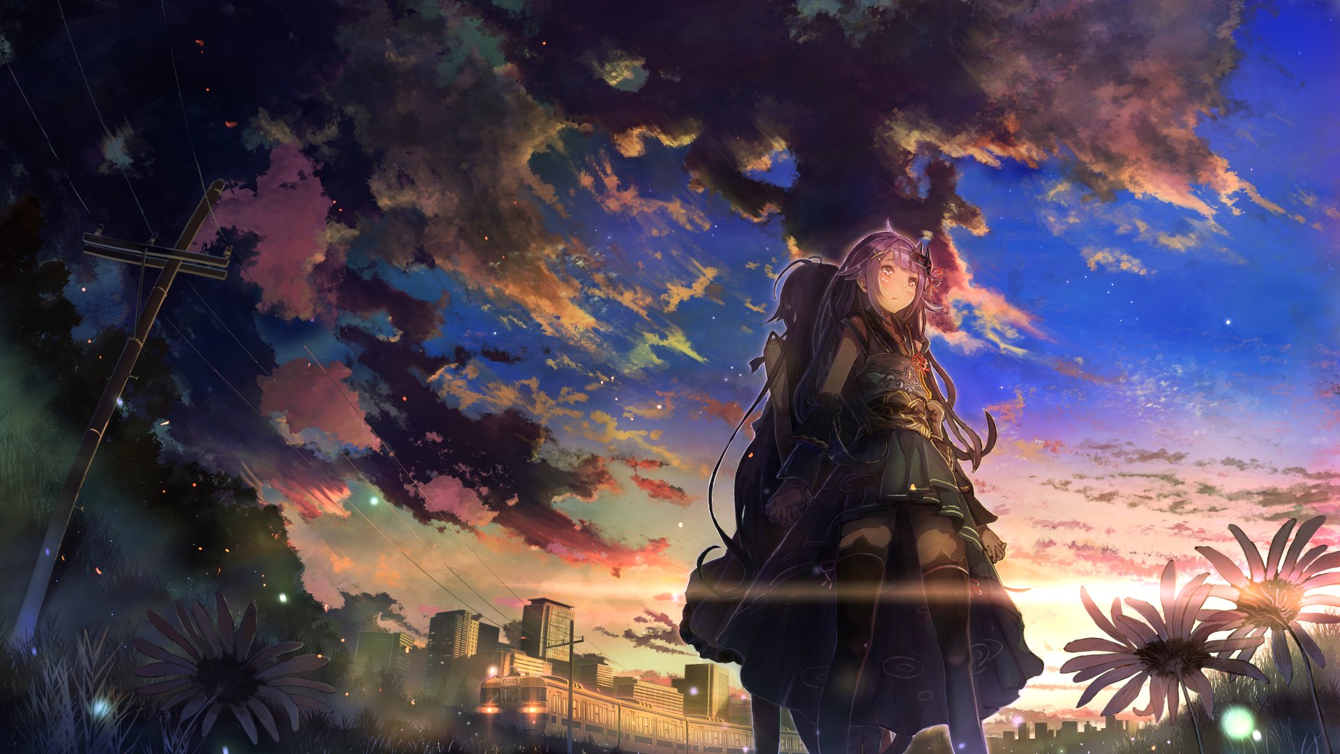 Download Sky Anime Original 4k Ultra HD Wallpaper by 桜犬