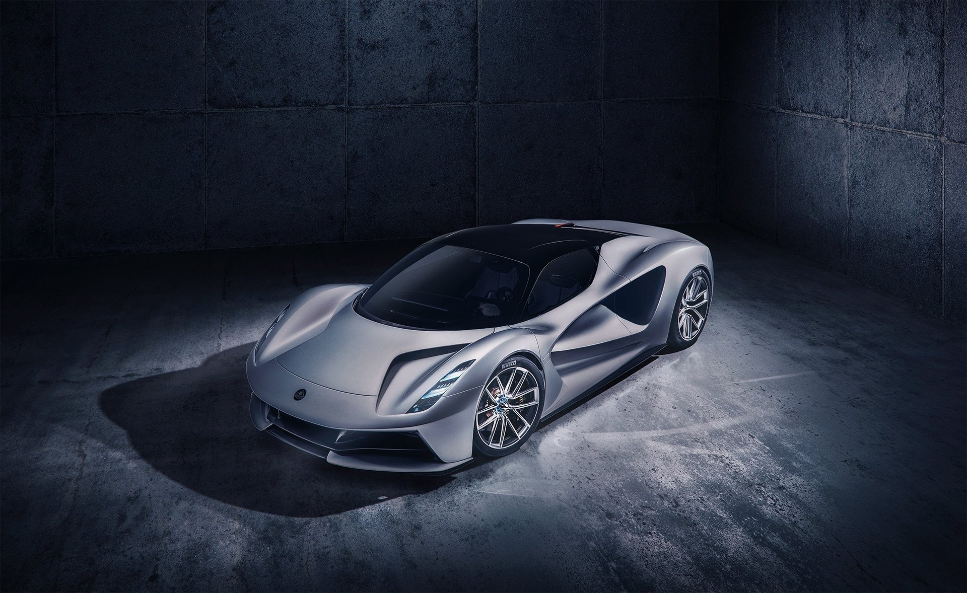 Download Supercar Silver Car Lotus (Car) Car Vehicle Lotus Evija HD Wallpaper
