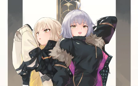 white hair blonde Saber Alter Artoria Pendragon (Alter) Avenger (Fate/Grand Order) Jeanne d'Arc Alter Anime Fate/Grand Order HD Desktop Wallpaper | Background Image