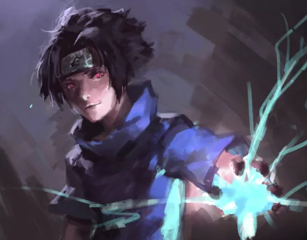 Sasuke Uchiha Chidori (Naruto) Anime Naruto HD Desktop Wallpaper | Background Image