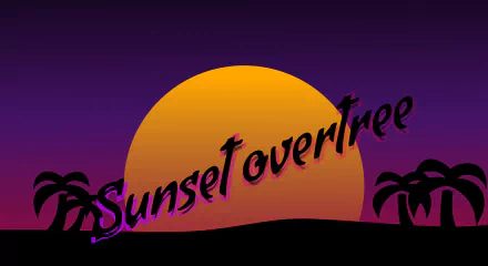  Sunset overtree