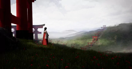 torii Anime shrine HD Desktop Wallpaper | Background Image