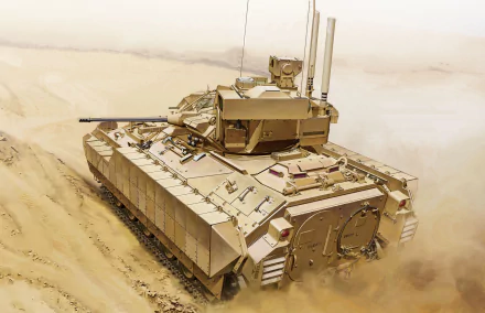  Drawing of a BMP-3 in the desert