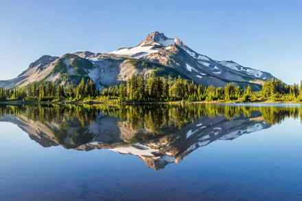 nature Oregon lake mountain reflection HD Desktop Wallpaper | Background Image