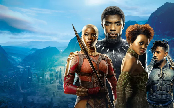 Erik Killmonger Nakia (Marvel Comics) Okoye (Marvel Comics) T'Challa Black Panther (Movie) movie Black Panther (Marvel Comics) HD Desktop Wallpaper | Background Image