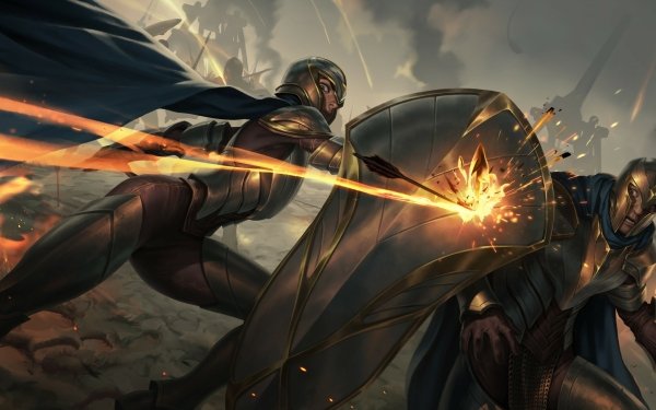 Video Game Legends of Runeterra Knight Armor Shield Arrow HD Wallpaper | Background Image
