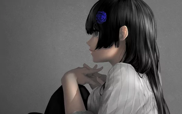 black eyes black hair Anime Original HD Desktop Wallpaper | Background Image