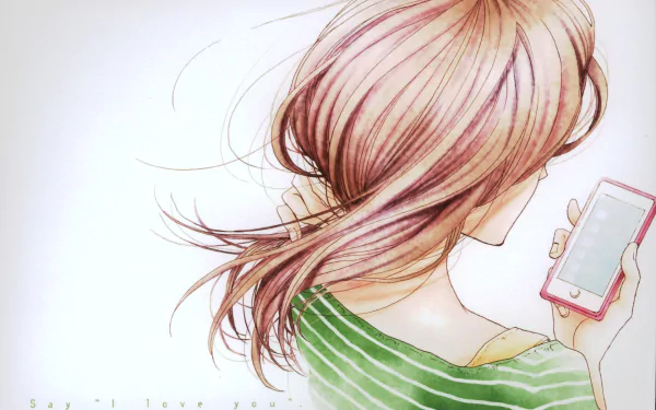 Megumi Kitagawa Anime Say 'I Love You' HD Desktop Wallpaper | Background Image