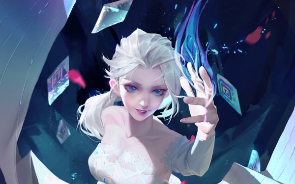 Movie Frozen 2 Elsa White Hair Blue Eyes HD Wallpaper | Background Image