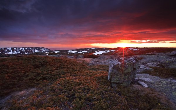 Earth Sunset Landscape HD Wallpaper | Background Image