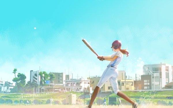Anime Original Baseball Baseball Bat HD Wallpaper | Background Image