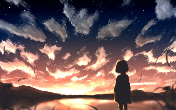 Anime Original Sky Sunset HD Wallpaper | Background Image