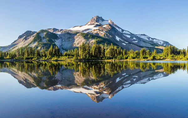 nature Oregon lake mountain reflection HD Desktop Wallpaper | Background Image
