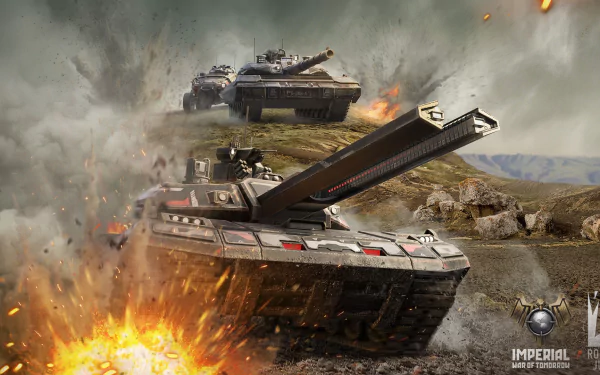 tank explosion video game Imperial: War of Tomorrow HD Desktop Wallpaper | Background Image