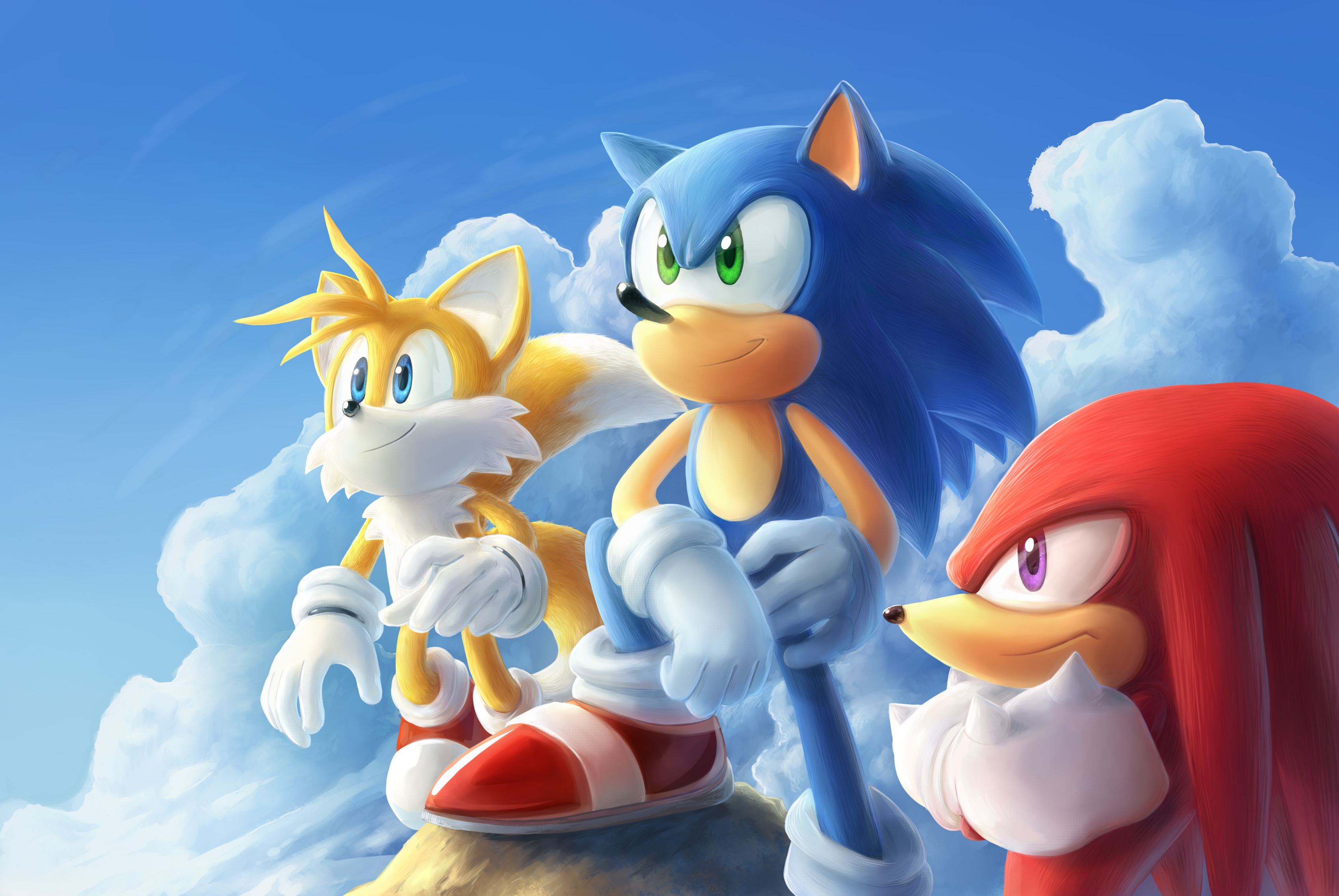 sonic the hedgehog and metal sonic (sonic) drawn by miitara