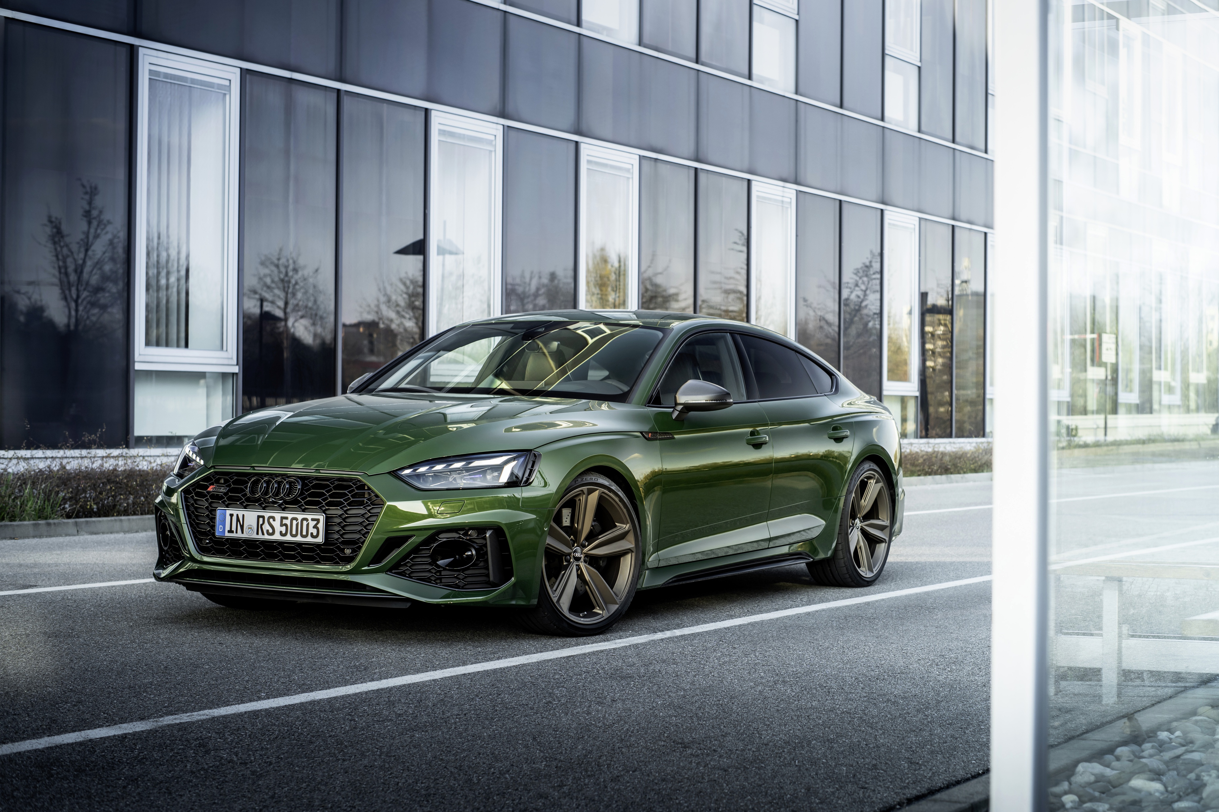 Download Green Car Car Audi Audi RS5 Sportback Vehicle Audi RS5 4k