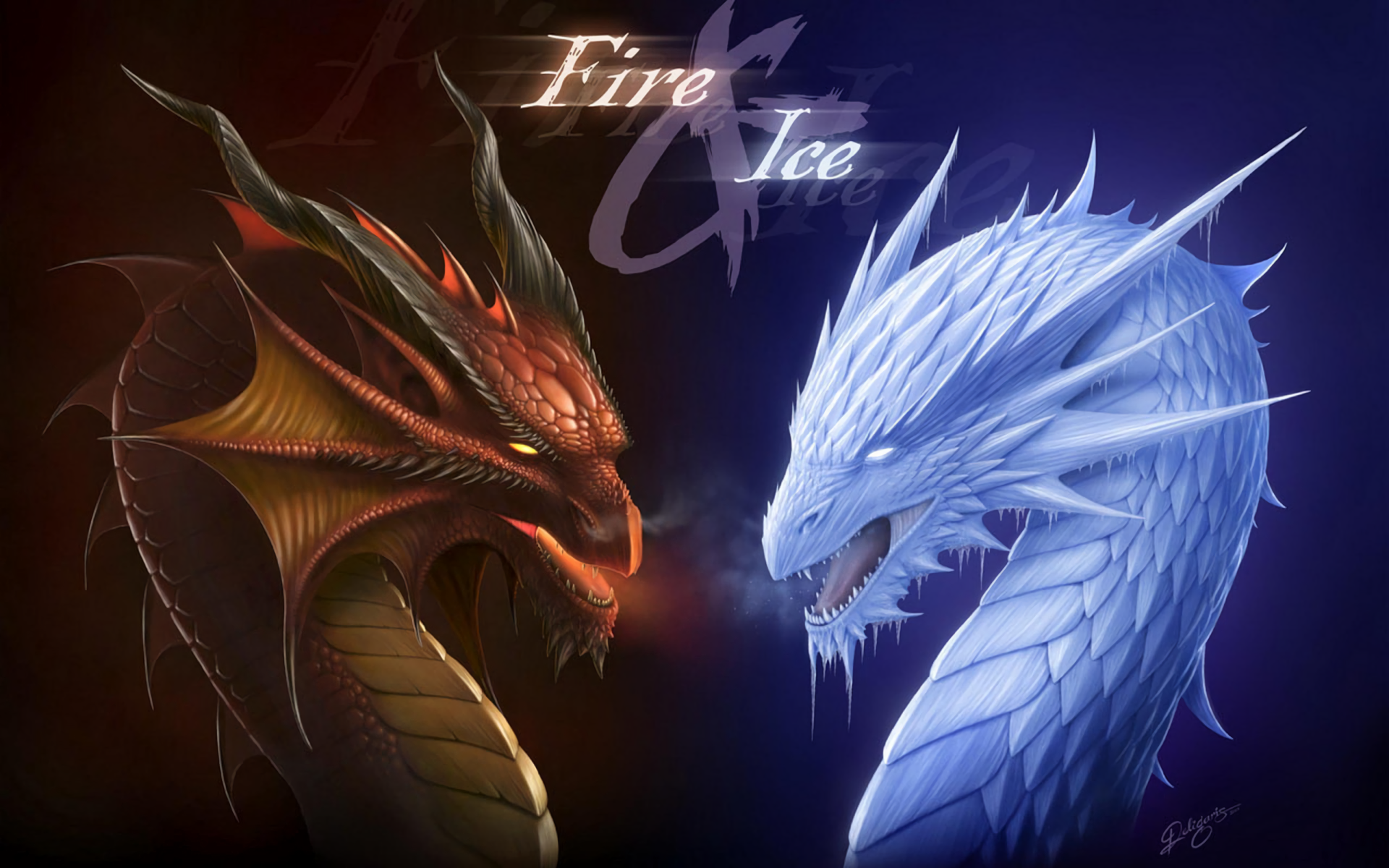 Illustration Fire Dragon Drache