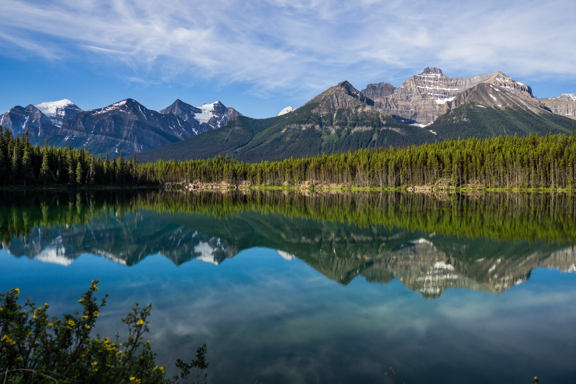 Download Nature Canada Reflection Lake Mountain Forest Banff National 