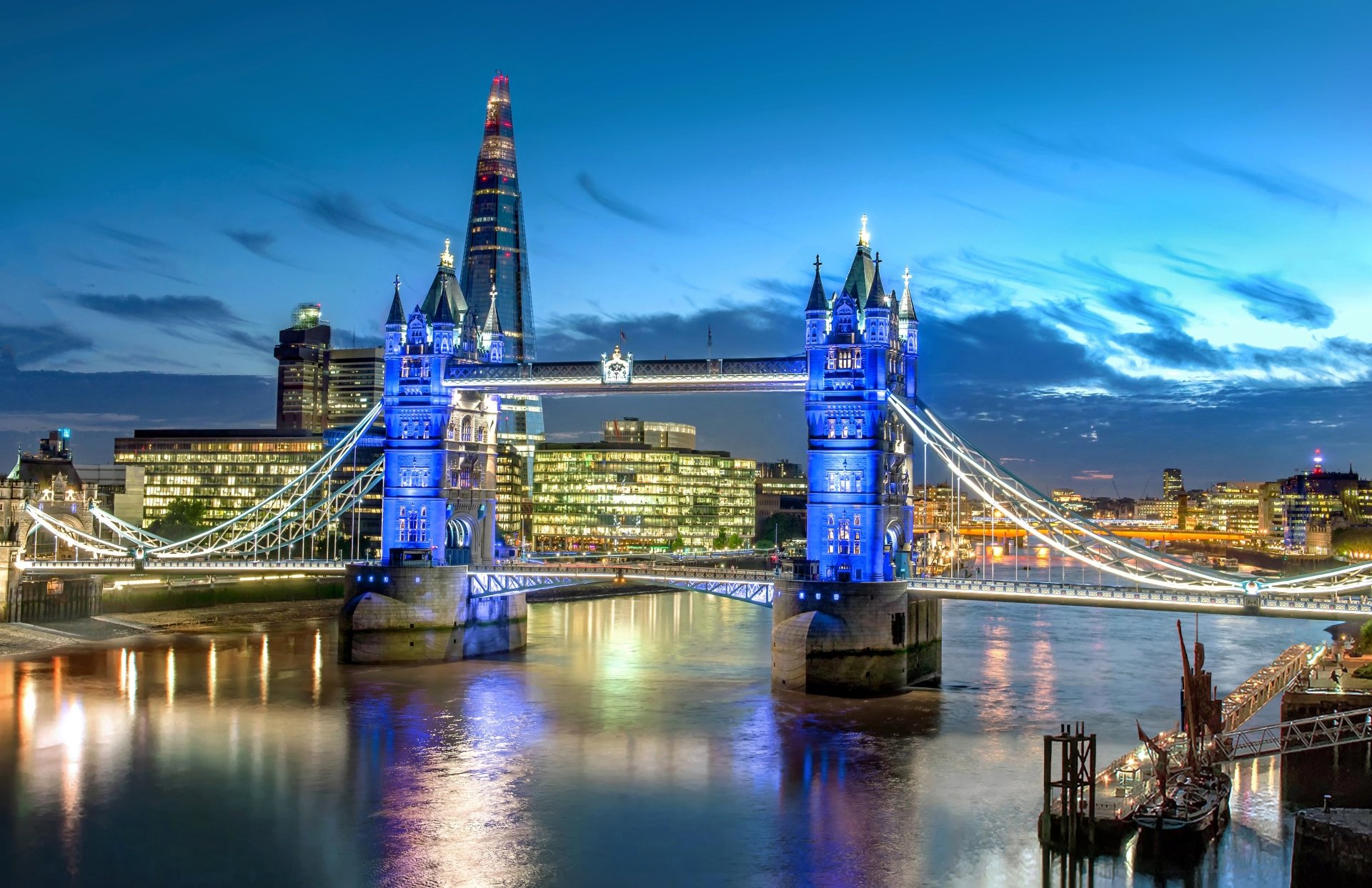 Download River Thames City London England Bridge Man Made Tower Bridge ...